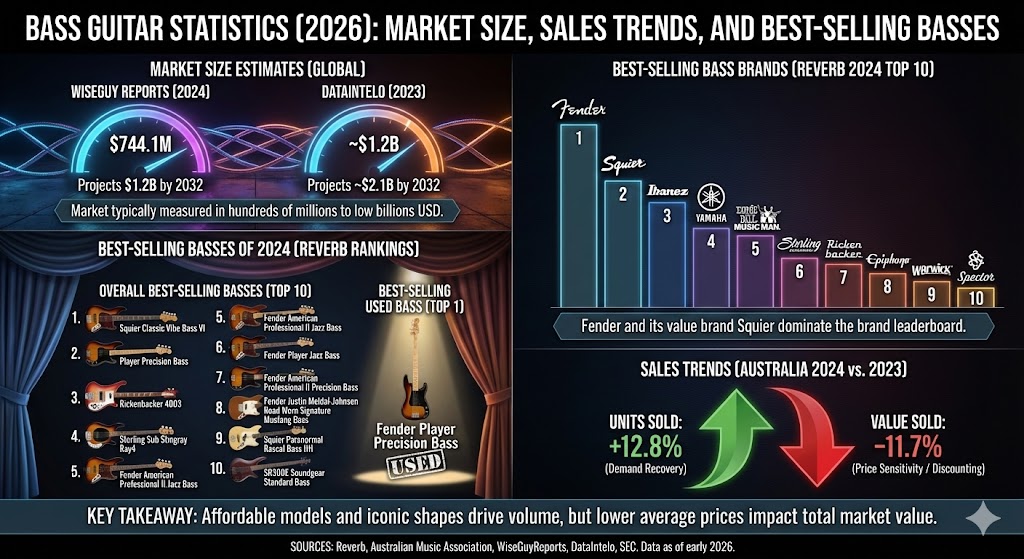 bass guitar statistics